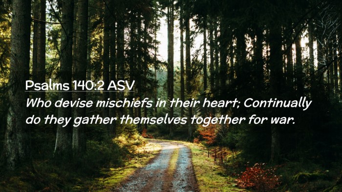 Picture 02 - Psalms 140:2 ASV Desktop Wallpaper - Who devise mischiefs in their heart; Continually - Desktop Bible Verse Wallpaper
