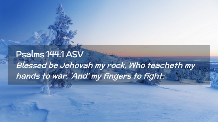 Picture 02 - Psalms 144:1 ASV Desktop Wallpaper - Blessed be Jehovah my rock, Who teacheth my hands - Desktop Bible Verse Wallpaper