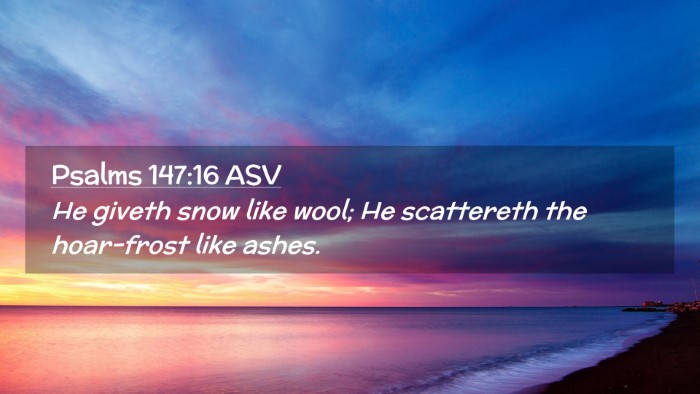 Picture 02 - Psalms 147:16 ASV Desktop Wallpaper - He giveth snow like wool; He scattereth the - Desktop Bible Verse Wallpaper