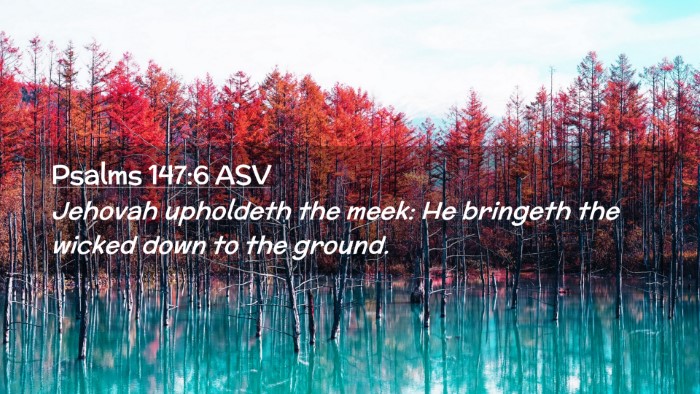 Picture 02 - Psalms 147:6 ASV Desktop Wallpaper - Jehovah upholdeth the meek: He bringeth the - Desktop Bible Verse Wallpaper