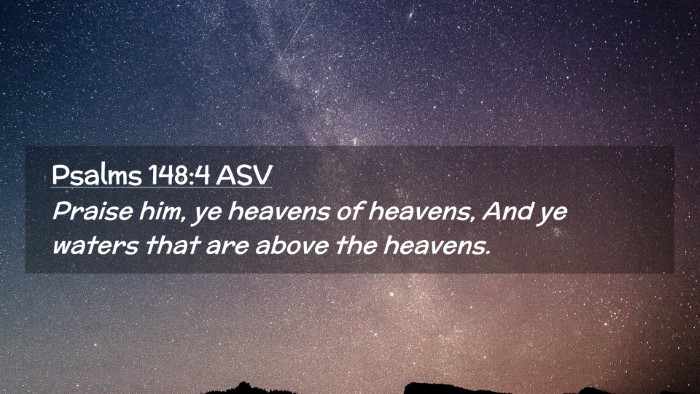Picture 02 - Psalms 148:4 ASV Desktop Wallpaper - Praise him, ye heavens of heavens, And ye waters - Desktop Bible Verse Wallpaper
