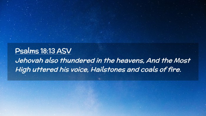 Picture 02 - Psalms 18:13 ASV Desktop Wallpaper - Jehovah also thundered in the heavens, And the - Desktop Bible Verse Wallpaper