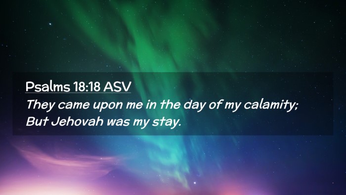 Picture 02 - Psalms 18:18 ASV Desktop Wallpaper - They came upon me in the day of my calamity; But - Desktop Bible Verse Wallpaper