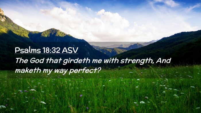 Picture 02 - Psalms 18:32 ASV Desktop Wallpaper - The God that girdeth me with strength, And maketh - Desktop Bible Verse Wallpaper