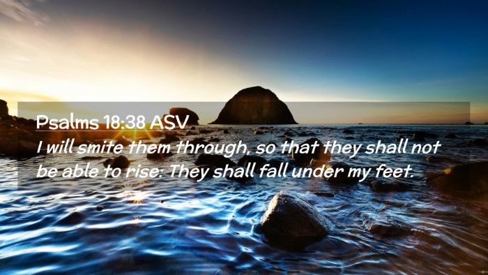 Picture 02 - Psalms 18:38 ASV Desktop Wallpaper - I will smite them through, so that they shall not - Desktop Bible Verse Wallpaper