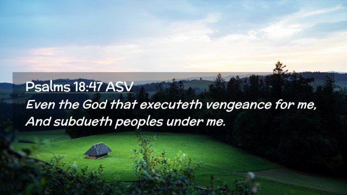 Picture 02 - Psalms 18:47 ASV Desktop Wallpaper - Even the God that executeth vengeance for me, And - Desktop Bible Verse Wallpaper