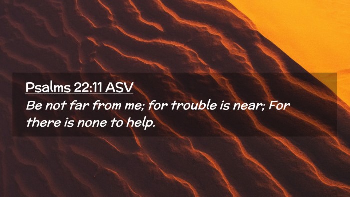 Picture 02 - Psalms 22:11 ASV Desktop Wallpaper - Be not far from me; for trouble is near; For - Desktop Bible Verse Wallpaper
