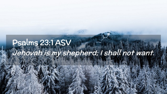 Picture 02 - Psalms 23:1 ASV Desktop Wallpaper - Jehovah is my shepherd; I shall not - Desktop Bible Verse Wallpaper