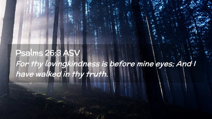 Picture 02 - Psalms 26:3 ASV Desktop Wallpaper - For thy lovingkindness is before mine eyes; And I - Desktop Bible Verse Wallpaper