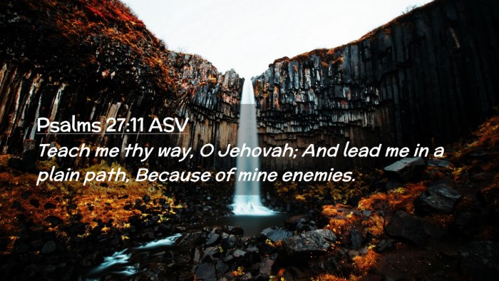 Picture 02 - Psalms 27:11 ASV Desktop Wallpaper - Teach me thy way, O Jehovah; And lead me in a - Desktop Bible Verse Wallpaper