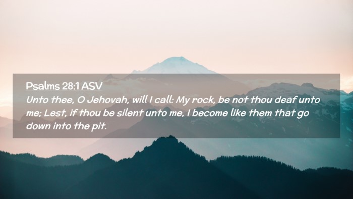 Picture 02 - Psalms 28:1 ASV Desktop Wallpaper - Unto thee, O Jehovah, will I call: My rock, be - Desktop Bible Verse Wallpaper