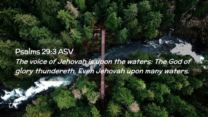 Picture 02 - Psalms 29:3 ASV Desktop Wallpaper - The voice of Jehovah is upon the waters: The God - Desktop Bible Verse Wallpaper