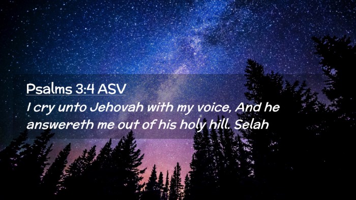 Picture 02 - Psalms 3:4 ASV Desktop Wallpaper - I cry unto Jehovah with my voice, And he - Desktop Bible Verse Wallpaper