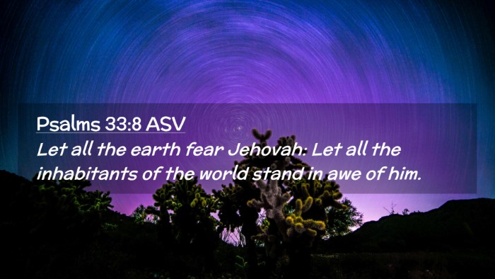 Picture 02 - Psalms 33:8 ASV Desktop Wallpaper - Let all the earth fear Jehovah: Let all the - Desktop Bible Verse Wallpaper