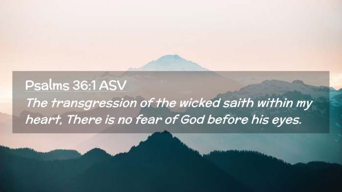Picture 02 - Psalms 36:1 ASV Desktop Wallpaper - The transgression of the wicked saith within my - Desktop Bible Verse Wallpaper