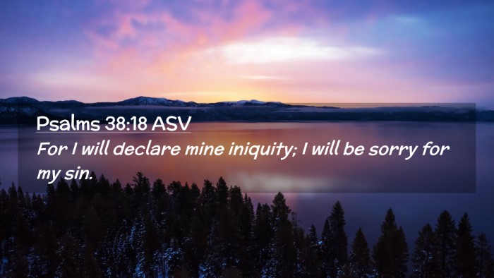 Picture 02 - Psalms 38:18 ASV Desktop Wallpaper - For I will declare mine iniquity; I will be sorry - Desktop Bible Verse Wallpaper