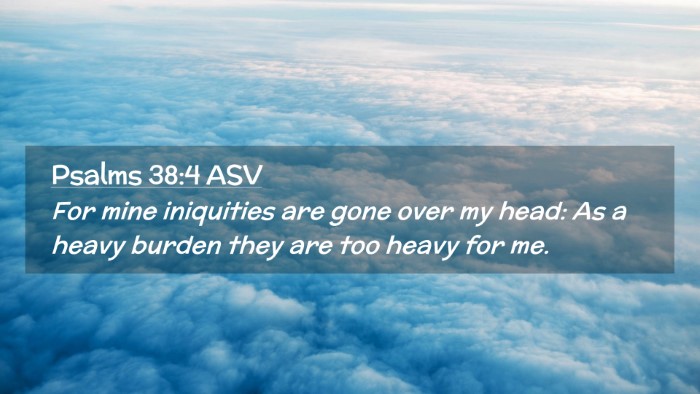 Picture 02 - Psalms 38:4 ASV Desktop Wallpaper - For mine iniquities are gone over my head: As a - Desktop Bible Verse Wallpaper