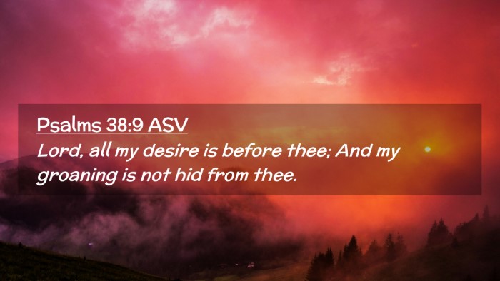 Picture 02 - Psalms 38:9 ASV Desktop Wallpaper - Lord, all my desire is before thee; And my - Desktop Bible Verse Wallpaper