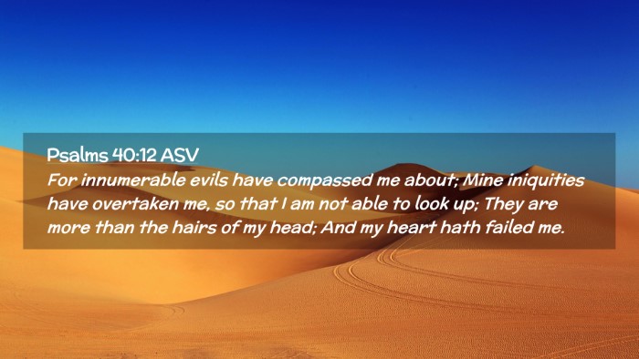 Picture 02 - Psalms 40:12 ASV Desktop Wallpaper - For innumerable evils have compassed me about; - Desktop Bible Verse Wallpaper
