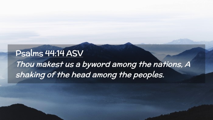 Picture 02 - Psalms 44:14 ASV Desktop Wallpaper - Thou makest us a byword among the nations, A - Desktop Bible Verse Wallpaper
