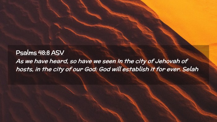 Picture 02 - Psalms 48:8 ASV Desktop Wallpaper - As we have heard, so have we seen In the city of - Desktop Bible Verse Wallpaper