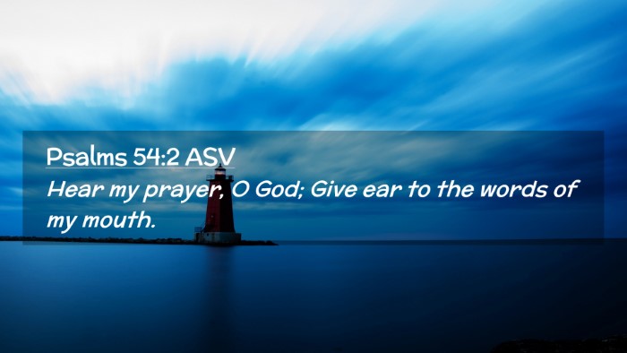 Picture 02 - Psalms 54:2 ASV Desktop Wallpaper - Hear my prayer, O God; Give ear to the words of - Desktop Bible Verse Wallpaper