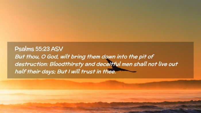 Picture 02 - Psalms 55:23 ASV Desktop Wallpaper - But thou, O God, wilt bring them down into the - Desktop Bible Verse Wallpaper