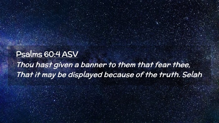 Picture 02 - Psalms 60:4 ASV Desktop Wallpaper - Thou hast given a banner to them that fear thee, - Desktop Bible Verse Wallpaper