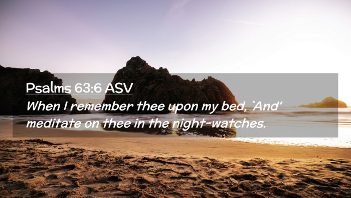 Picture 02 - Psalms 63:6 ASV Desktop Wallpaper - When I remember thee upon my bed, `And' meditate - Desktop Bible Verse Wallpaper