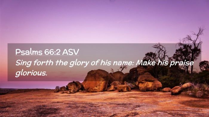 Picture 02 - Psalms 66:2 ASV Desktop Wallpaper - Sing forth the glory of his name: Make his praise - Desktop Bible Verse Wallpaper