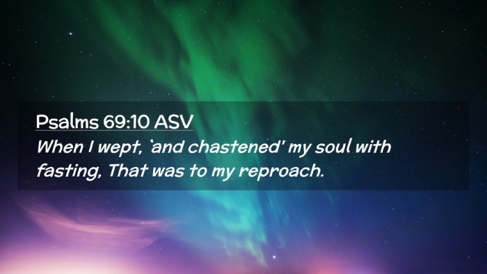 Picture 02 - Psalms 69:10 ASV Desktop Wallpaper - When I wept, `and chastened' my soul with - Desktop Bible Verse Wallpaper