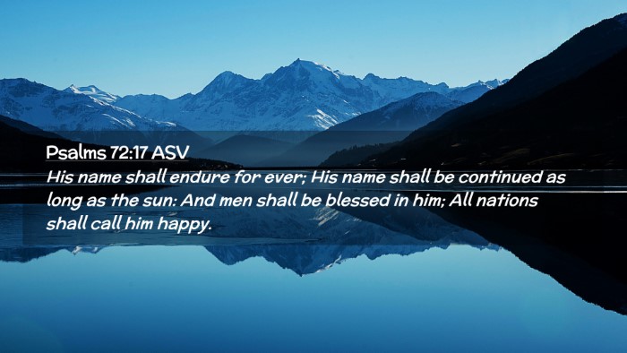 Picture 02 - Psalms 72:17 ASV Desktop Wallpaper - His name shall endure for ever; His name shall be - Desktop Bible Verse Wallpaper