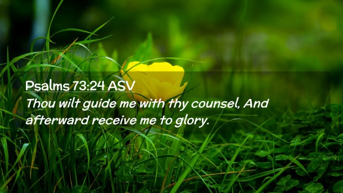 Picture 02 - Psalms 73:24 ASV Desktop Wallpaper - Thou wilt guide me with thy counsel, And - Desktop Bible Verse Wallpaper