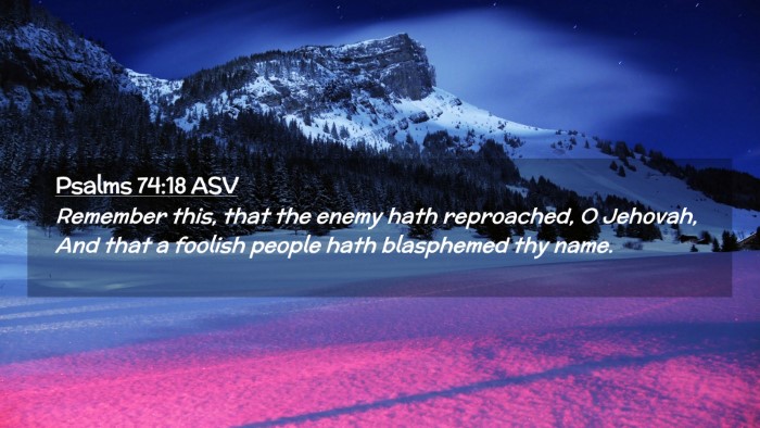 Picture 02 - Psalms 74:18 ASV Desktop Wallpaper - Remember this, that the enemy hath reproached, O - Desktop Bible Verse Wallpaper