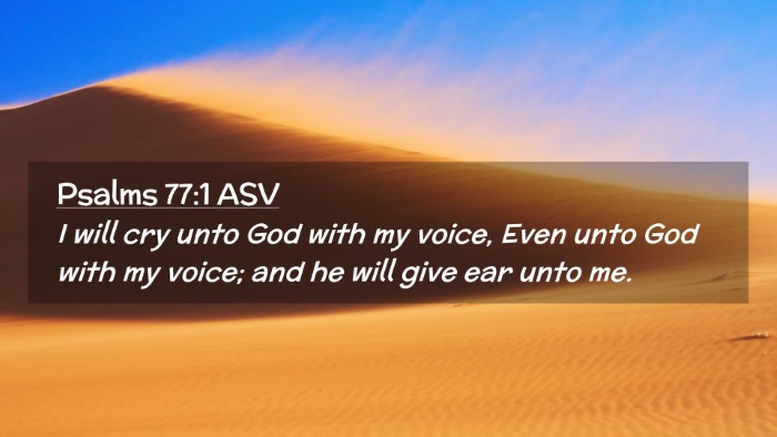 Picture 02 - Psalms 77:1 ASV Desktop Wallpaper - I will cry unto God with my voice, Even unto God - Desktop Bible Verse Wallpaper