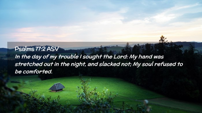 Picture 02 - Psalms 77:2 ASV Desktop Wallpaper - In the day of my trouble I sought the Lord: My - Desktop Bible Verse Wallpaper