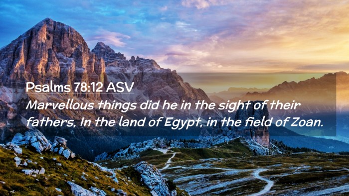 Picture 02 - Psalms 78:12 ASV Desktop Wallpaper - Marvellous things did he in the sight of their - Desktop Bible Verse Wallpaper