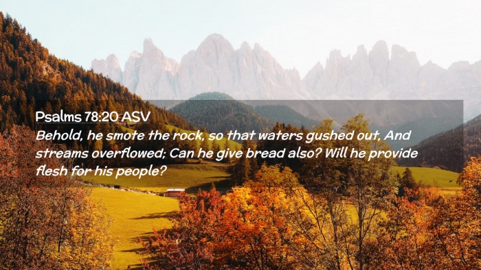 Picture 02 - Psalms 78:20 ASV Desktop Wallpaper - Behold, he smote the rock, so that waters gushed - Desktop Bible Verse Wallpaper