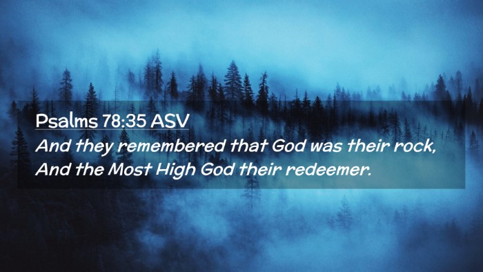 Picture 02 - Psalms 78:35 ASV Desktop Wallpaper - And they remembered that God was their rock, And - Desktop Bible Verse Wallpaper