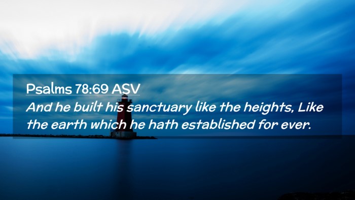 Picture 02 - Psalms 78:69 ASV Desktop Wallpaper - And he built his sanctuary like the heights, Like - Desktop Bible Verse Wallpaper