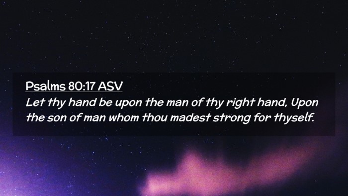 Picture 02 - Psalms 80:17 ASV Desktop Wallpaper - Let thy hand be upon the man of thy right hand, - Desktop Bible Verse Wallpaper