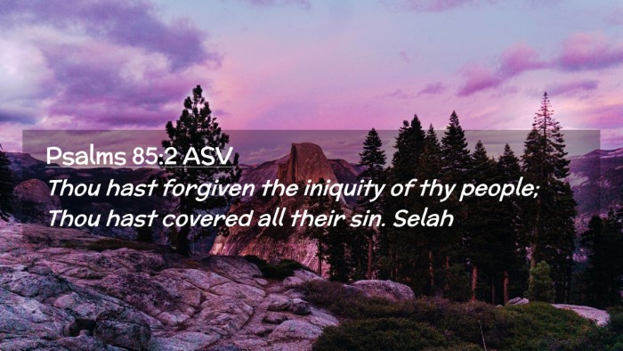 Picture 02 - Psalms 85:2 ASV Desktop Wallpaper - Thou hast forgiven the iniquity of thy people; - Desktop Bible Verse Wallpaper