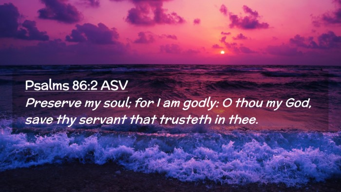 Picture 02 - Psalms 86:2 ASV Desktop Wallpaper - Preserve my soul; for I am godly: O thou my God, - Desktop Bible Verse Wallpaper
