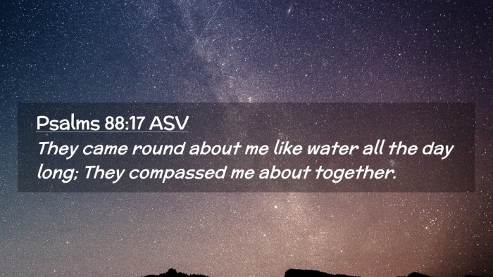 Picture 02 - Psalms 88:17 ASV Desktop Wallpaper - They came round about me like water all the day - Desktop Bible Verse Wallpaper