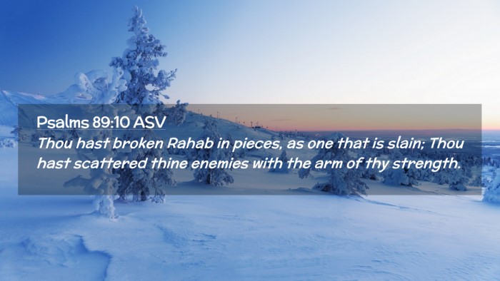 Picture 02 - Psalms 89:10 ASV Desktop Wallpaper - Thou hast broken Rahab in pieces, as one that is - Desktop Bible Verse Wallpaper
