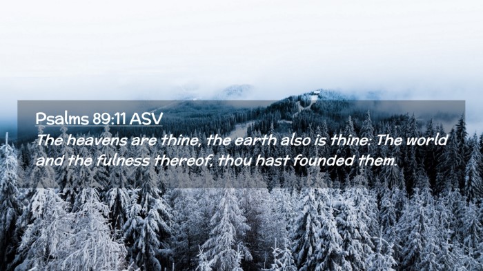 Picture 02 - Psalms 89:11 ASV Desktop Wallpaper - The heavens are thine, the earth also is thine: - Desktop Bible Verse Wallpaper