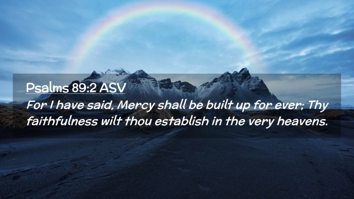 Picture 02 - Psalms 89:2 ASV Desktop Wallpaper - For I have said, Mercy shall be built up for - Desktop Bible Verse Wallpaper