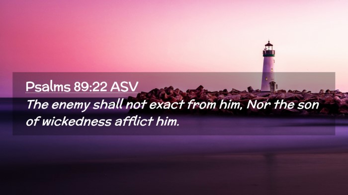 Picture 02 - Psalms 89:22 ASV Desktop Wallpaper - The enemy shall not exact from him, Nor the son - Desktop Bible Verse Wallpaper