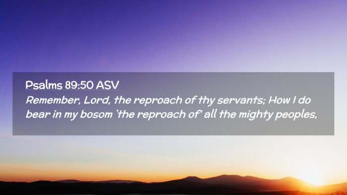 Picture 02 - Psalms 89:50 ASV Desktop Wallpaper - Remember, Lord, the reproach of thy servants; How - Desktop Bible Verse Wallpaper