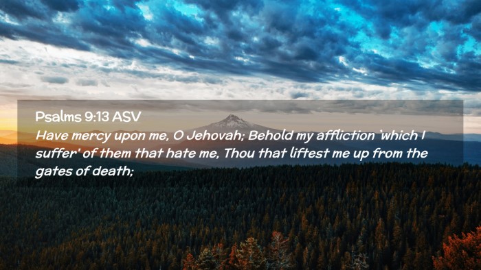 Picture 02 - Psalms 9:13 ASV Desktop Wallpaper - Have mercy upon me, O Jehovah; Behold my - Desktop Bible Verse Wallpaper